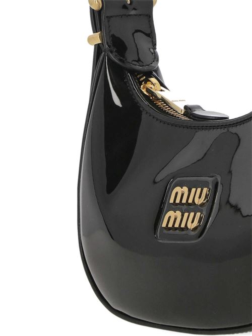 Black calf leather patent finish bag Miu Miu | 5BP084V-OOO069F0002